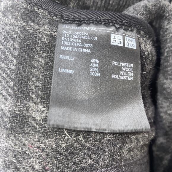 Uniqlo Duffle Coat, Toggle Coat, Mid length, Grey, Wool Blend, S, Small - Picture 9 of 10
